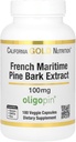 California Gold Nutrition Pine Bark Extract, הים הצרפתי, Oligopin, Antioxidant Polyphenol, 100 מ"ג, 180 Veggie קפסולות