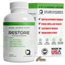 שחזור 2 ב 1 קולון ניקוי ו Detox w / Psyllium - תמיכה Digest, Debloating & Constipation הקלה לנשים וגברים, Gut Detox ניקויse w / Magnesium