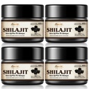 Shilajit Pure ההימלאיה אורגני Shilajit Resin - 600 מ"ג כוח כבד אורגני Shilajit Resin עם 85 + Trace מינרלים & Fulvic Acid עבור אנרגיה, תמיכה במזל, 30 גרמים (4 Pack)