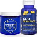 NATURAL STACKS GABA Brain Food + Apigenin תוסף עבור Sleep Bundle - תמיכה מרגיעה ושינה * - 180 קפסולות מוחלט