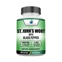 תוסף סטנדרטי אמריקאי St. John's Wort 1800mg Per לשרת עם Black Pepper פירות לחלץ - טבעוני, Gluten Free, non-GMO, 120 קפסולות, 40 משרתים