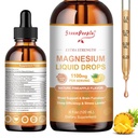 GREENPEOPLE Magnesium Glycinate נוזל טיפות - 17-in-1 4Fl. Oz משולש Magnesium מורכב תוספת עם Glycinate 400mg & Citrate 500 מ"ג Turate / L-theanine עבור Calm Mood / חובה / Sleep, Pineapple Flavor Flavor