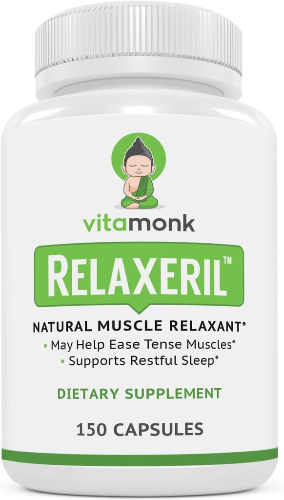 VitaMonk hydroeril TM All-Naturalשרירים להירגעer תוסף שרירים - שריר שלם מרגיע פורמולה
