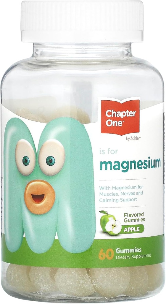 פרק 1 Magnesium Gummies for Kids & Adults - Natural Calm Gummies - Calm Magnesium Citrate - עצמות ותפקוד שרירים עבור ילדים ומבוגרים - תמיכה Mood, כשר Apple Flavor