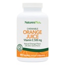 Natures Plus Orange Juice Chewable ויטמין C - 500 מ"ג, 90 טבליות - High Potency Immune & Vascular Health Support Supplement, Antioxidant - Gentle On Stomach - Vegetarian, Gluten-Free - 90 משרתים