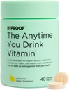 H-PROOF The Anytime You Drink ויטמין, Liver Health & Immunity Support with Electrolytes, Milk Thistle ו- ויטמין B & C - 40 טבליות Chewable (20 משרתים), טבעוני, Lemonadeade