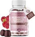 Mushroom Gummies Premium תוסף (10 Mushroom Complex Extracted & Fast Acting Lion's Mane, Reishi, Shiitake Nootropic Brain Support, Immune Support, Mood &laxation, 60 צ'יפס