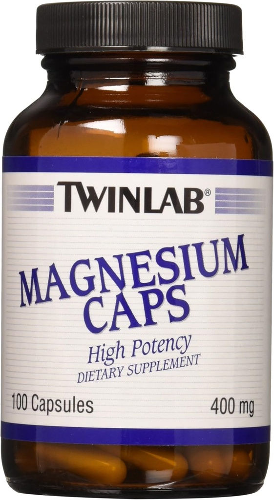 Twinlab - Magnesium Caps, 400 מ"ג, 100 קפסולות