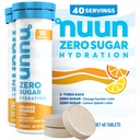 Nuun Zero Sugar hydrotion Electrolyte Tablets - Sodium, Potassium, Chloride, Calcium, Magnesium, Light & Delicious פירות Flavors, No Sugar, Gluten Free, טבעוני, מעורב Citrus 4 Pack (40 משרתים Total)