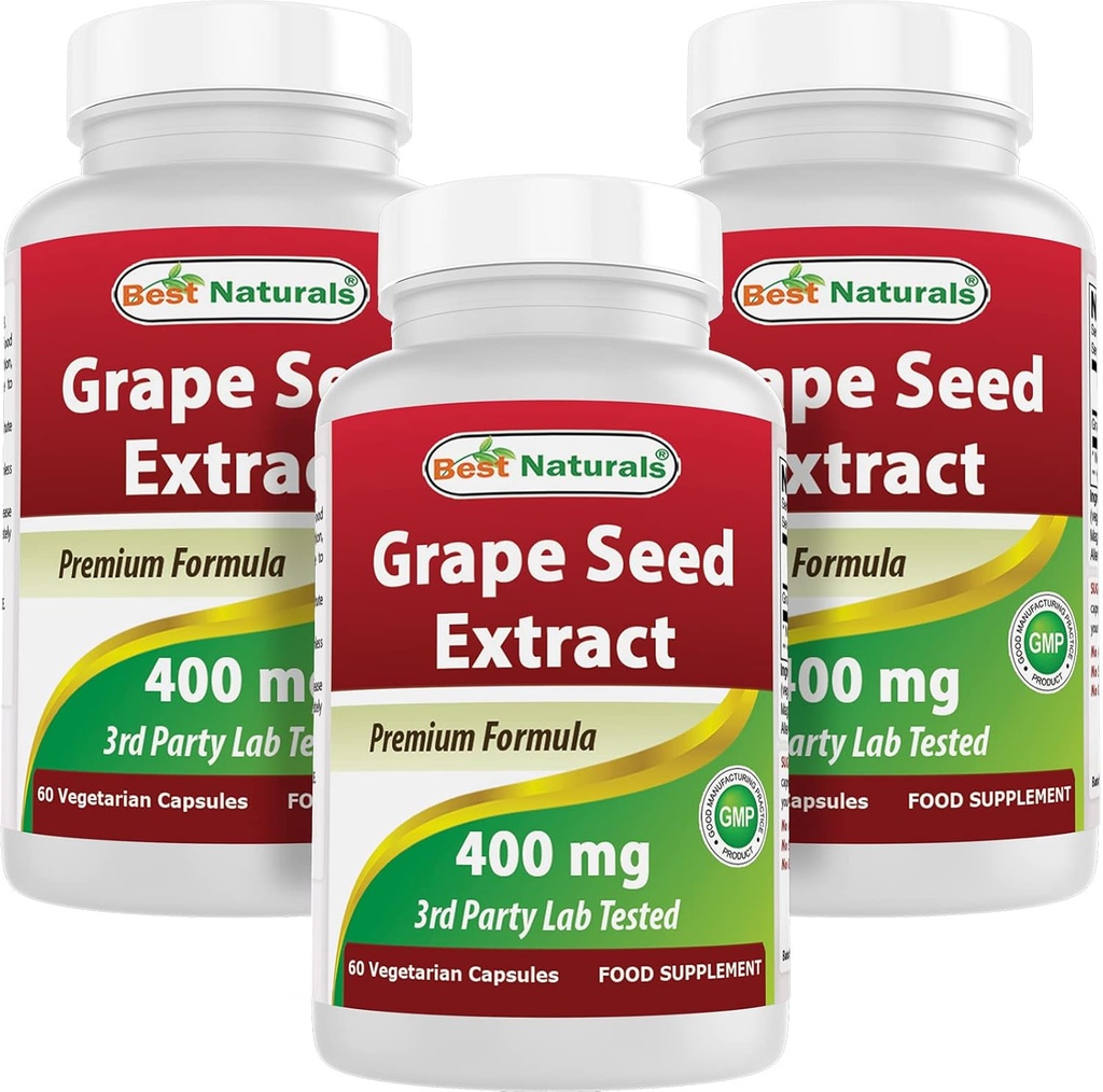 Best Naturals Grapeseed לחלץ 400 מ"ג 120 נקודות (120 Count)