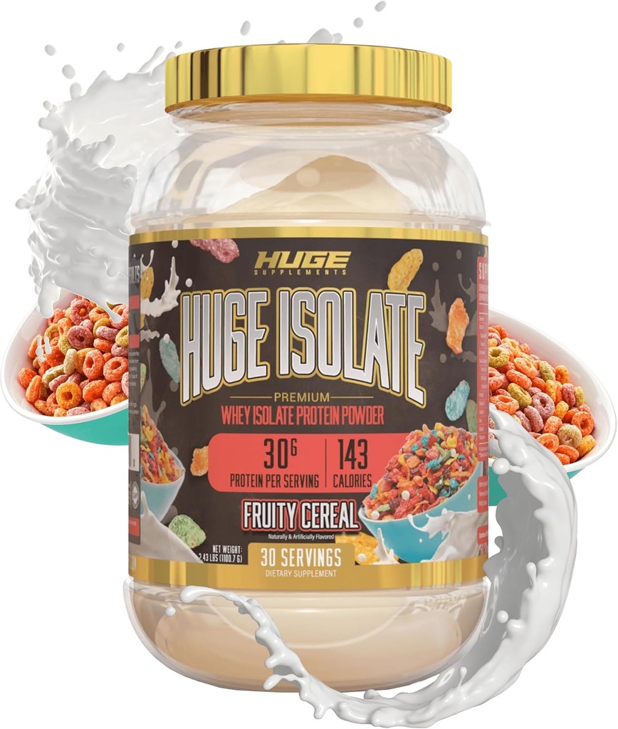 תוספי מזון עצומים Isolate אבקת חלבון - 30g חלבון Per לשרת, Fast Digesting, 14.5g Essential Amino Acids (30 משרתים)