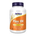 NOW Foods Supplements, Flax Oil 1,000 mg made with Organic Flax Oil, Cardiovascular Support*, 100 Softgels