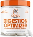 The Genius Brand Genius Digester - תוסף ל- Gut Health & Immune Support - No Prorietary Bricks - טבעוני, Non-GMO & Gluten-Free - 135 Veggie כמוסות