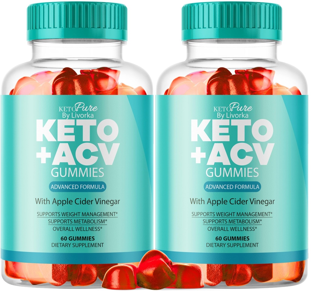 (2 Pack) Keto Pure ACV Gummies, Keto Pure Gummies, 120 חניכיים במשך 2 חודשים