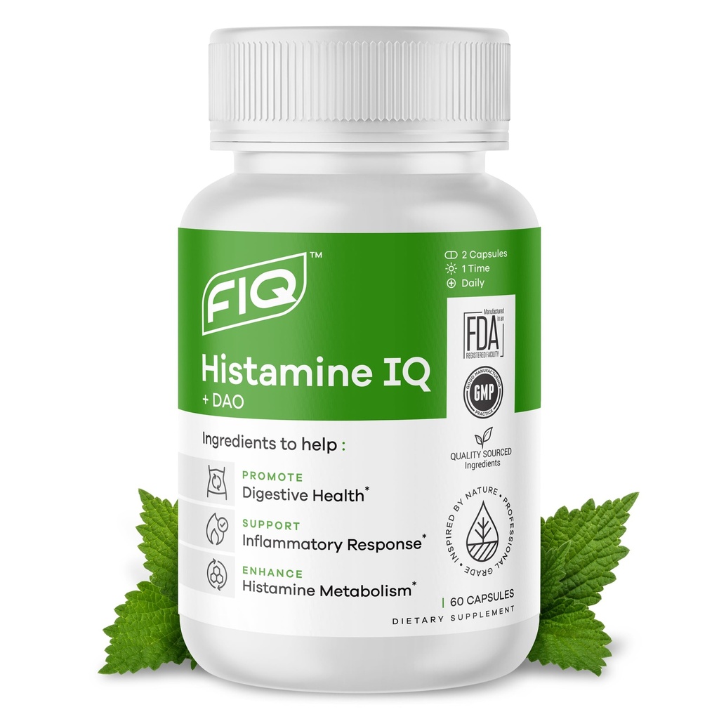 Formula IQ - Histamine IQ - Diamine Oxidase (DAO) Enzyme תוסף - DAO Histamine Blocker - Immune Support - 60 קפסולות