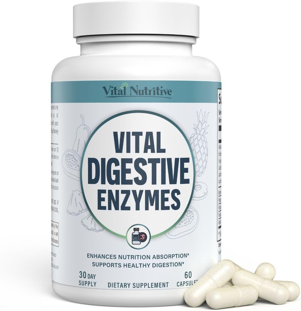 Acal Digestive Enzymes with Makzyme-ProTM - Advanced Probiotic Complex for Digestive Support, Gut Health, Absorption & Energy