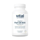 Vital Foodsents Ultra Pure® Fish Oil 800 Triglyceride Form | Heart, Brain, & Immune Health* | Sustainably Sourced High EPA & DHA אומגה 3 Fat Acid | Blood Flavor | גלן, חלב, Soy Free | Count