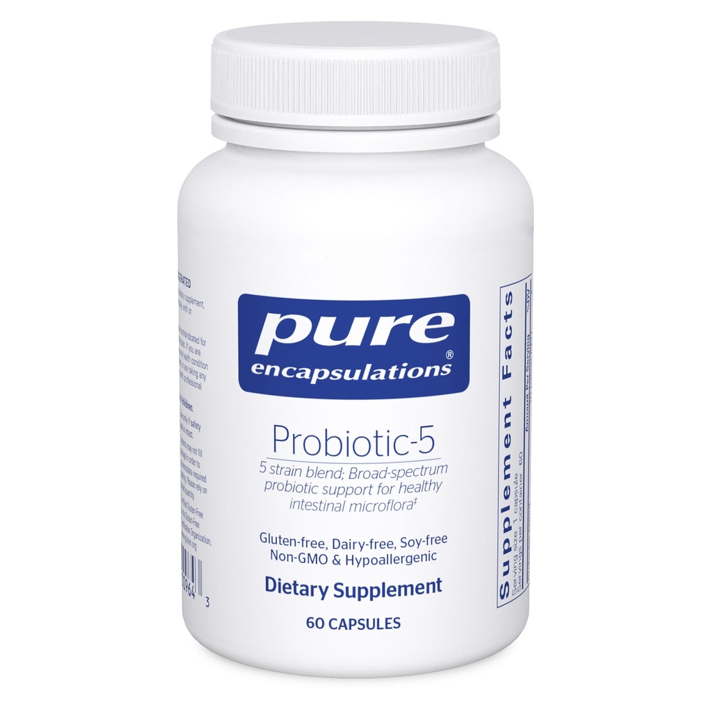 Pure Encapsulations Probiotic-5 | חלב ו-Soy Free Probiotic Band כדי לתמוך בבריאות Immune ו Gastro מעיים