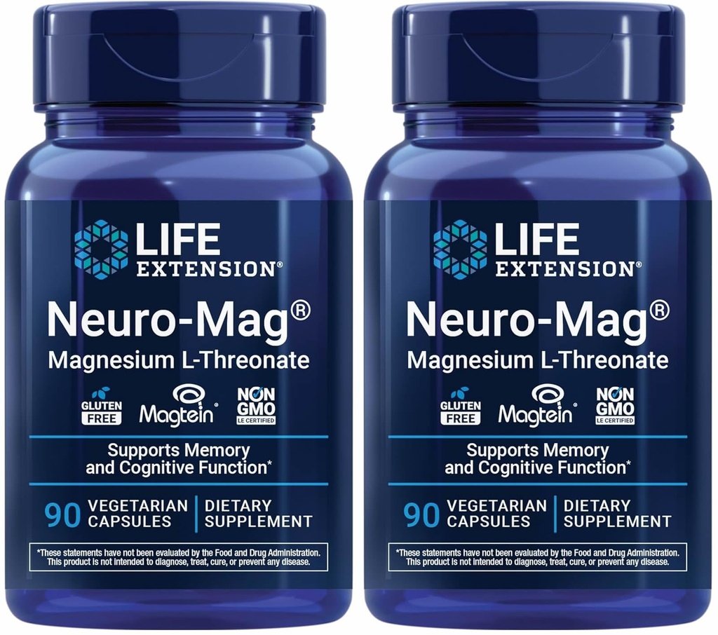 Life Extension-mag Magnesium L-threonate, 90 Count (Pack of 2)
