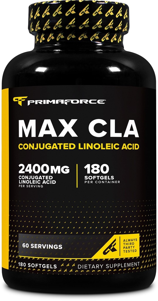 Primaforce CLA 2400 מ"ג לשרת (180 רכות) - Max CLA - עבור גברים ונשים, ללא גירוי, GMO חינם וגלוטן חינם