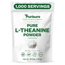 אבקת Purisure L-theanine, 100 גרם, אבקת טהור L Theanine אשר מקדם מרגיע להתמקד, תוספת לתפקוד קוגניטיבי, No Fillers, non-GMO, 1000 משרתים