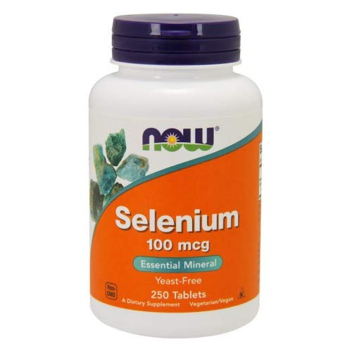 Now Foods Now Foods, Selenium, (2 Pack) Yeast Free, 100 mcg, 250 טבליות