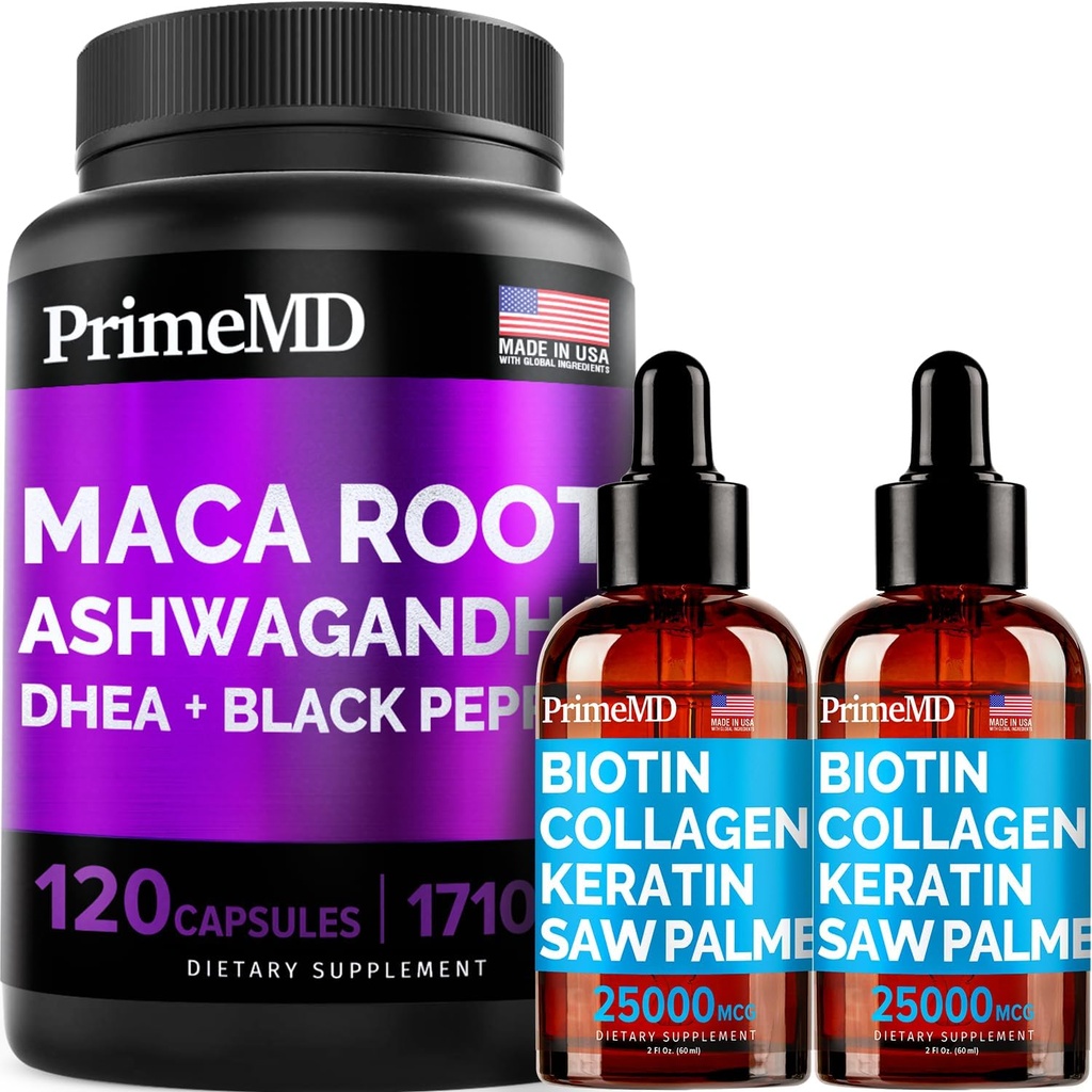 4in-1 נוזל biotin Collagen Keratin Saw Palmetto טיפות (2 fl oz - 2 Pack) ו 6-in-1 Maca Root Ashwagandha w Black Pepper פירות (120ct) Bundle - שיער, עור, ריחות, אנרגיה ו Mood תמיכה תוספת תוספת תוספת תוספת תוספת תוספת תמיכה תוספת תמיכה תוספת של Maca Root Ashwagandha w Black Pepper (120ct) Bundle - שיער, Skin, Skin, Nails, Nails, אנרגיה, אנרגיה, אנרגיה, אנרגיה, אנרגיה, אנרגיה, אנרגיה, אנרגיה, אנרגיה, אנרגיה, אנרגיה, אנרגיה, אנרגיה ו Mood תומך תמיכה תוספת תמיכה תוספת תמיכה