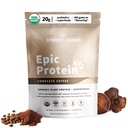 Sprout Living, Epic Protein, Plant Based חלבונים & Superfoods אבקת, קפה שלם | 20 אבקת חלבון אורגני דקדוק, הסתגלות, Mushrooms, טבעוני, Non-GMO, Gluten Free (1 פאונד, 12 משרתים)