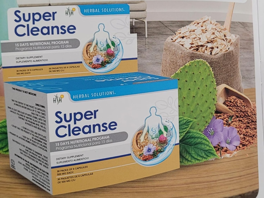 ניקוי סופר על ידי Herbal Solutions: 15 יום תוספת כוח Detox התוכנית עבור מערכת העיכול מקיפה ניקוי - ניקוי קולון וחי נקיזה