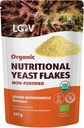 LOOV אורגני non-Fortified Nutritional Yeast Flakes - טבעוני, Gluten Free, non-GMO Unfortified Nooch - מקור טוב של Natural B-Vitamins - No added Salt or Sugar - Resealable Bag, 8 Ounces (227 גרמים)
