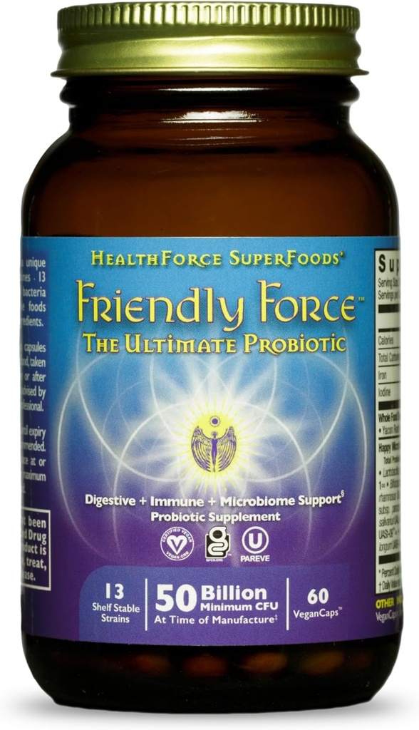 HEALTHFORCE SUPERFOODS Friendly Force - קפסולות - 60 קפסולות טבעוניות