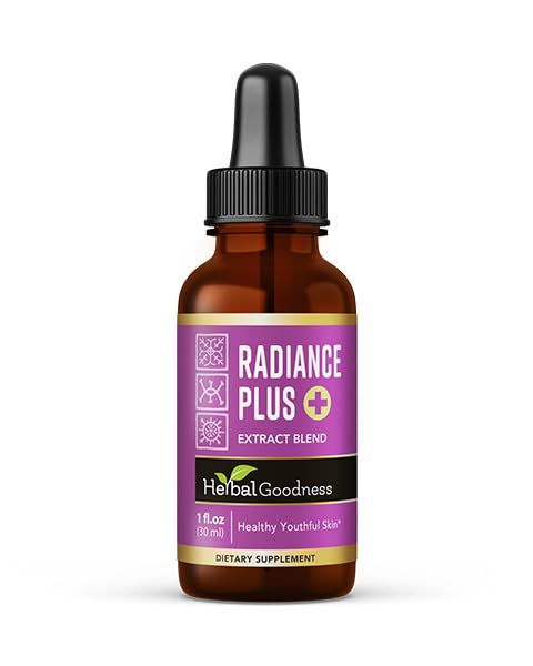 Herbal Goodness Radiance Boost נוזל קולאזן 1oz - חלבונים Vital Collagen Peptides, Liposomal Glutathione, Hair Skin Nails ויטמינים עבור נשים וגברים - Glow-Enhancing Collagen נוזל פורמולה נוזלית פורמולה נוזלית ליposomal Gluposomal Gluagen Formula