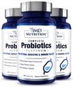 1MD Probiotics פלטינום | תמיכה בבריאות העיכול | עם Nourishing Prebiotics, 51 מיליארד Live CFU, 11 סטרינס, חלב חינם | 30 קפסולות ירקות (3-Pack)