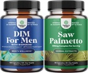 Bundle של תוסף DIM מתקדם עבור גברים - Estrogen בלוקר וחוזק נוסף ראה את פלט פאלטו - עבור נשים וגברים של בריאות שיער ותמיכה שתן
