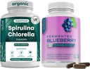 Teaveli Spirulina Chlorella ו Blueberry קפסולות