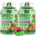 Super Greens Gummies, Greens Superfood אבקת אלטרנטיבי W / Spirulina, Chlorella, Prebiotic סיבים, פרוביוטי, פירות Veggie, ירקות פירות יומית לבריאות העיכול & Gut, Immunity, Focus, 120 Ctss