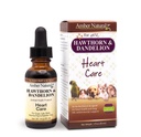 Amber NaturalZ הות'horn & Dandelion Herbal תוסף לכלבים, חתולים, ציפורים, ארנבים וגינאה חזירים | תמיכה בריאות הלב, Circulation ו- Fluid Balance | Natural Cardiovascular Care