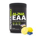 NutraBio Alpha EAA - All-Day Amino Acids לצמיחת שרירים ושיקום - Amino Acids חיוני עם nootropics & Fitogens- Full Spectrum EAA BCAA אבקת - 30 משרתים - Blueberry Lemonade