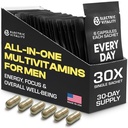Multivitamins for Men - All in One Pack for Energy and Focus, Mens ויטמינים עבור ביצועי נפש ובריאות, ארוז עם טונגקאט עלי, Shilijit, ויטמין C, B3, B1, A, B12, 30 Pk