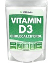 XPRS Nutra ויטמין D3 אבקת (Cholecalciferol) - VIT D עבור עצמות ו Immunity - אבקת D3 לתפקוד שרירים - ויטמין D (Ounce)