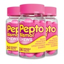פפטו Bismol Chews, הקלה מהירה ויעילה של Nausea, Heartburn, Indigestion, Upset Stomach, Diarrhea, 72 Total (3 Packs of 24)