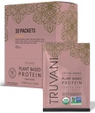 Truvani טבעוני אבקת חלבון Pea | Vanilla Chai | 20g אורגני צמחי חלבון מבוסס חלבון | Single Serve Packets | 10 מנות | Keto | Gluten & Milk Free | Low Carb | לא תוספת סוכר