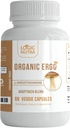 L-Ergothioneine Plus תערובת אורגנית של Cordyceps Mushroom, Lion's Mane, Reishi, Astragalus, סיביר ג'ינסנג, Ashwagandha - 60 Caps Caps Caps