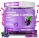 חניכיים תמיכה משותפת עם Glucosamine Chondroitin, סוכר חינם, 1500 מ"ג תוספת כוח עם MSM & Turmeric (90 Count)