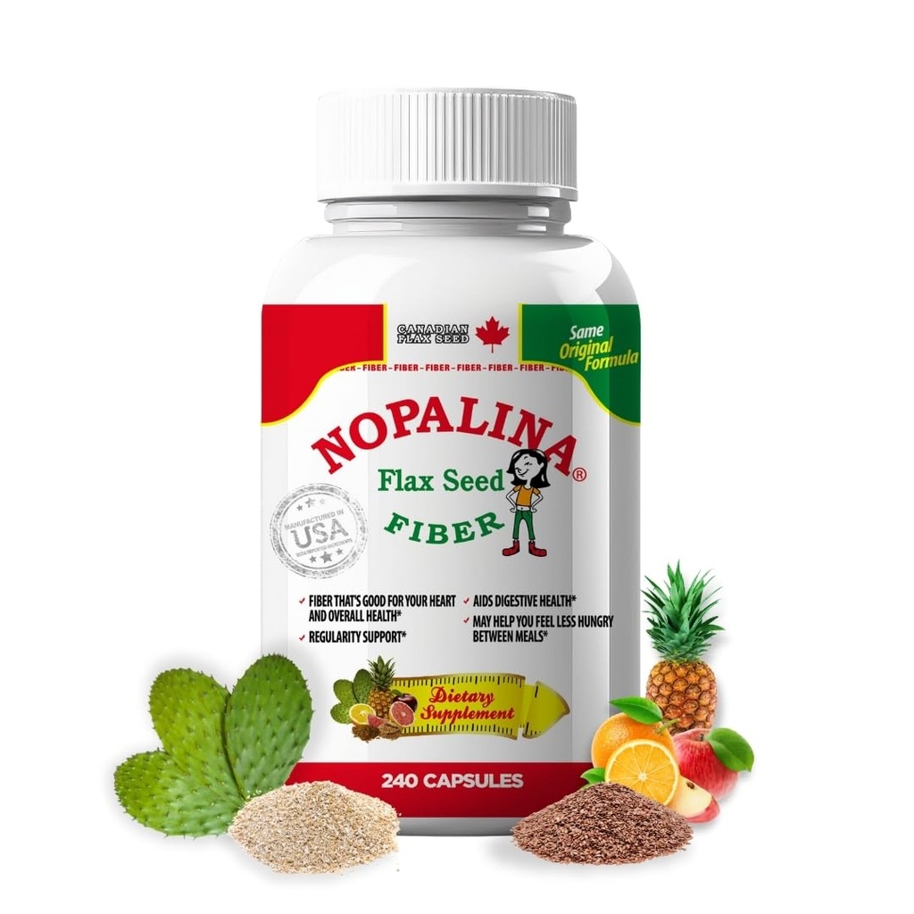 Nopalina Flax Seed Plus קפסולות 240 קפסולות