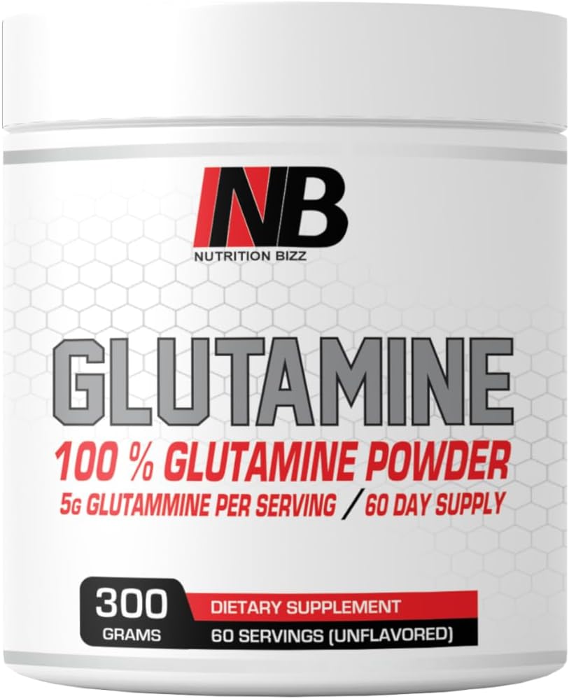 אבקת Glutamine 300 גרמים Unflavored 60 ימים אספקה 5 גרמים L-Glutamine לשרת