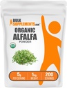 BulkSupplements.com אורגני אלפאפללה צמחית - תוספי אלפאפללה, אבקת סופר ירוק - טבעוני וגלוט חינם, 5g לכל משרת, 1kg (2.2 lbs) (Pack of 1)
