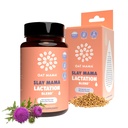OAT MAMA אורגני Lactation תוסף - "Slay Mama" ברך זוטר ו פנגורק קפסולות - Herbal Lactation Band, Postpartum תמיכה להניק אמהות