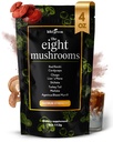 KIKI ירוק 8 Mushrooms אבקת לחלץ - 4 oz תרכובת הסתגלות עבור קפה ו Smoothies - אריה של אריה, צ'אגה, ריישי, Cordyceps, Maitake, Shiitake - פוקוס ואנרגיה