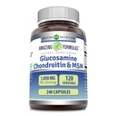 פורמולה מדהימה Glucosamine Chondroitin & MSM תוסף | 1850 Mg לשרת | 240 קפסולות | Non-GMO | Gluten-Free | Made in USA